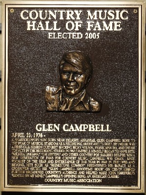 Glen Campbell Hall of Fame Plaque